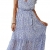 Jiraewh Damen Blumen Lange Kleid Chiffon Rüschen Kurzarm V-Ausschnitt Elegant Strandkleider Sommerkleider mit Gürtel（XL-BL） - 1