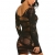 LOVELYBOBO 2-Pack Damen Kleid im Wetlook Spitzenkleid Tiefer Ausschnitt Rückenfreies Kleid Reißverschluss hinten Clubwear Partykleid - 4