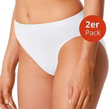 Mey 2er Pack Damen Jazzpants – Größe 38 – Weiß – Slip mit hochelastischen Nähten – Unterhose aus supergekämmter Pima-Baumwolle – Unterwäsche – 89603 of - 2