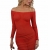 MISS NOIR Damen Netz Minikleid elastisch und flexibel tragbar mit Lange Ärmel Netzkleid Clubwear Partykleid (S-M, Rot (20274-RD)) - 1