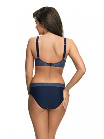 Selente My Secret 1874 attraktiver Bikini in großen Größen mit vorteilhaftem Schnitt, Bikini Blau/Weiß gepunktet, BH 90C / Slip XXL - 4