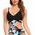 SHEKINI Damen Sexy Einteiliger Badeanzug Monokini Cutout Rückenfrei Verstellbar Chic Strandkleidung für Frauen(Schwarz Y,L) - 4