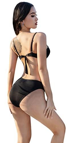 SOGNO D'ORO Bikini Sets für Damen Push Up Tanga mit niedriger Taille Badeanzug Bikini Set Badebekleidung Beachwear - 3