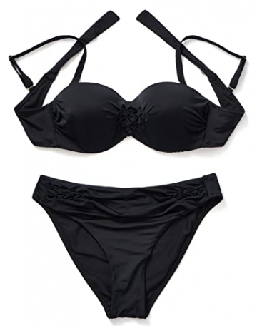 SOGNO D'ORO Bikini Sets für Damen Push Up Tanga mit niedriger Taille Badeanzug Bikini Set Badebekleidung Beachwear - 5