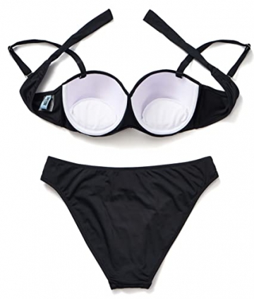 SOGNO D'ORO Bikini Sets für Damen Push Up Tanga mit niedriger Taille Badeanzug Bikini Set Badebekleidung Beachwear - 6