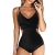 YILEEGOO Einteiliger Damen-Badeanzug mit hoher Taille und Cutout, Monokini, Bademode, Schwarz , M - 2