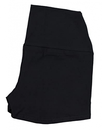 Alkato Damen Sport Shorts mit Hohem Bund Hotpants, Farbe: Schwarz, Größe: 38 - 5