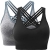 ANGOOL Damen Sport BH ohne Bügel Gepolstert Yoga Bra Kreuz Rücken Sport Bustier für Jogging Fitness , Schwarz+grau , M - 1