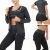 JULY'S SONG Yoga Kleidung Anzug 5er-Set Trainingsanzug Laufbekleidung Gym Fitness Kleidung (Dunkelgrau, L) - 4