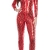 KouCla Wetlook Catsuit mit Two Way Zip - Overall Jumpsuit in Schwarz und Rot Gr. 34-38 (V18262) (2 Rot) - 3