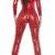 KouCla Wetlook Catsuit mit Two Way Zip - Overall Jumpsuit in Schwarz und Rot Gr. 34-38 (V18262) (2 Rot) - 4