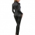MISS NOIR Damen 112W Overall im Wetlook S-3XL mit 4-Wege-Reißverschluss Sexy Jumpsuit Catsuit Exklusives Clubwear (L, Schwarz (112W-BK)) - 3
