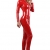 MISS NOIR Damen Vinyl Overall im Wetlook S-3XL mit 4-Wege-Reißverschluss Rückenfreier Sexy Jumpsuit Catsuit Exklusives Clubwear (Rot, L) - 2