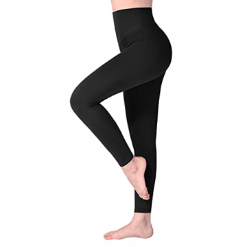SINOPHANT Hochtaillierte Leggings für Damen - Angenehm Weiche Elastische, Dehnbare Sport- und Yogahosen , 1er Pack Schwarz, XL-3XL (Herstellergröße: PLUS SIZE) - 1