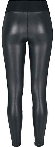 Urban Classics Damen High waist van imitatieleer met hoge taille - dames faux lederen treggins Leggings, Schwarz (Black 00007), M EU - 2