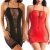 LOVELYBOBO 2-Pack Damen Kleid elastisch und flexibel tragbar Einheitsgröße mit Clubwear Partykleid V-Ausschnitt Rückenfreies (schwarz+rot) - 1