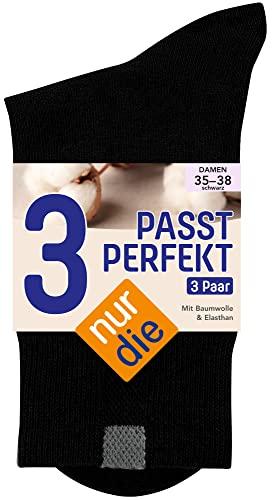 Nur Die Damen Strick Passt Perfekt 9-er Pack, Schwarz (schwarz 940), 35-38 - 2