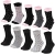 Occulto Damen Muster Socken 10 Paar (Modell: Milka) 39-42 Pink-Schwarz - 1