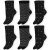 OCERA Thermo Socken (6er Pack) mit Sternen, Monden und Herzen für Damen in schwarz Größe 35-38 - 1