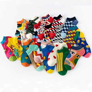 Sunvivid Damen Sneakers Socken Baumwolle Sportsocken Kurzsocken für Damen und Mädchen - 10 Paar - 6